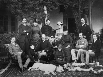 Group at the Vice Regal Lodge, India, c.1875-80